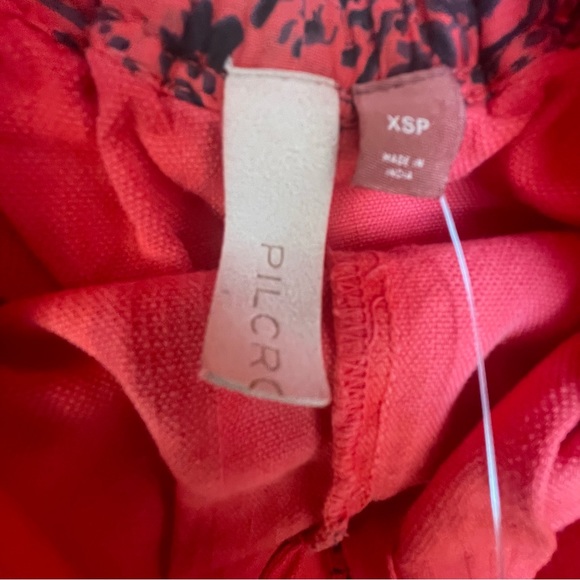 NWT 🆕 Anthropologie Pilcro XSP Flutter Sleeve Midi Dress - Redish Orange - Picture 12 of 12